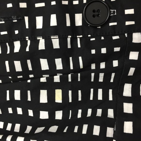 Theory Black and White Grid A-Line Skirt - Picture 12 of 13